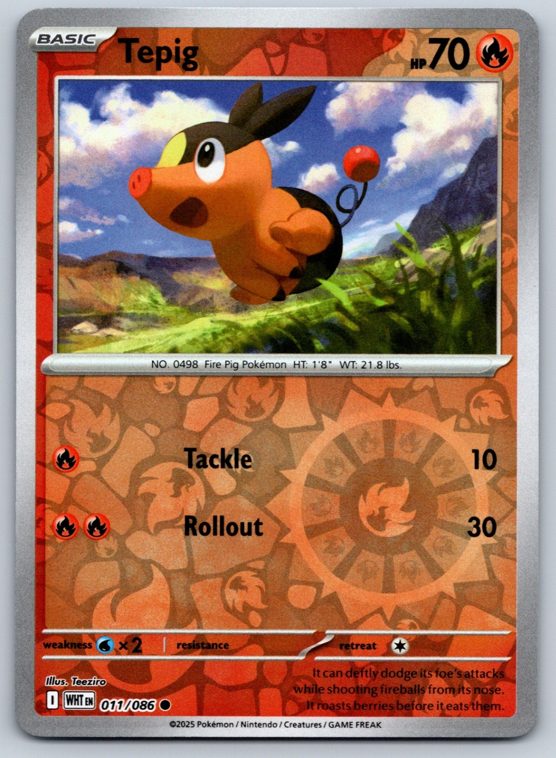 Tepig Common SV: White Flare 011/086 NM