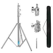 Stainless Steel Heavy Duty Photography Light Stand,9.2ft/2.8m Air Cushioned S...