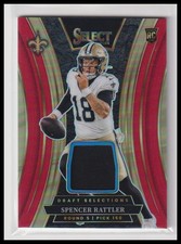 2024 Panini Select #DSM-SRR Spencer Rattler Draft Selections Mem Red Prizm