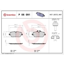 Satz Bremsbeläge Bremsklötze vorne für BMW I3 I01 | 24009887