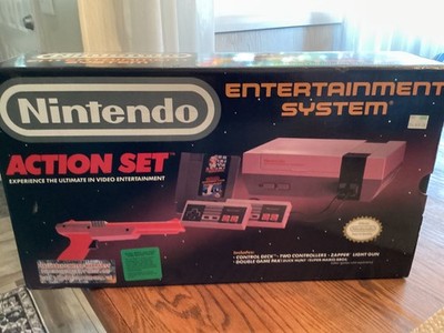 B-661 VINTAGE ORIGINAL NINTENDO NES ACTION SET CONSOLE IN ORIGINAL BOX 