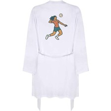 'Volleyball Player Action' Adult Dressing Robe / Gown RO055365 