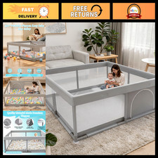 50x50 Inch Baby Playpen - Soft Skin-Safe Fabric for Toddlers, Portable  Safe