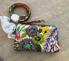 Vera Bradley Zip ID Case  Lanyard Combo Evening Garden