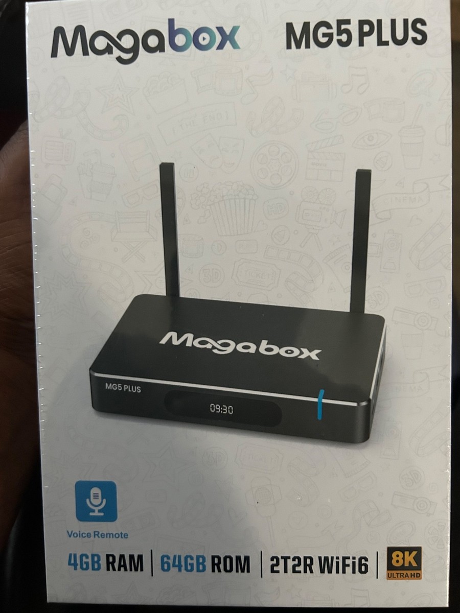 Magabox MG5 PLUS 4 Gb Ram 64 Gb ROM 2T2R WiFi 6, 8K Ultra HD with