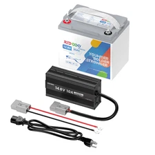 Redodo 12V 20Ah LiFePO4 Battery Cranking Marine 800CCA+14.6V 10A Battery Charger