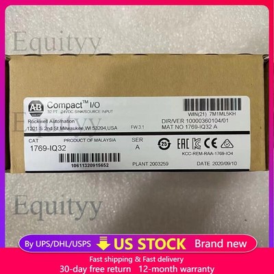 New Sealed AB 1769-IQ32  CompactLogix 24V DC Input Module 1769IQ32 US Free Tax
