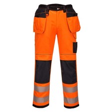 Portwest Hi-Vis Work Trousers with Holster Pockets and Knee Pads, Durable