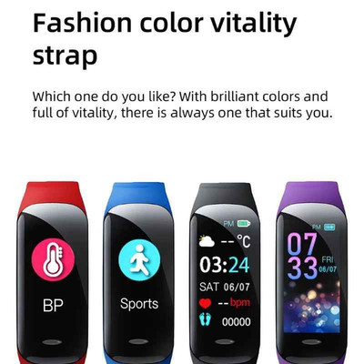 Smart Watch C1 Plus Bluetooth Step Counting Sports Bracelet Fitness Tracker Hear