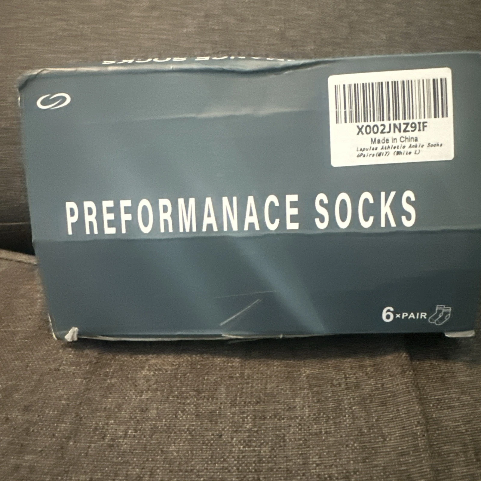 NIB LAPULAS PREFORMANCE white ANKLE SOCKS LARGE 6 PAIRS IN THE BOX READ