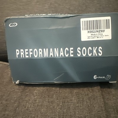 NIB LAPULAS PREFORMANCE white ANKLE SOCKS LARGE 6 PAIRS IN THE BOX READ