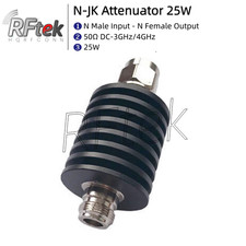 N Type 25W DC-3GHz 50 RF Coaxial Fixed Attenuator 1-50dB 3dB 6dB 10dB 20dB 30dB