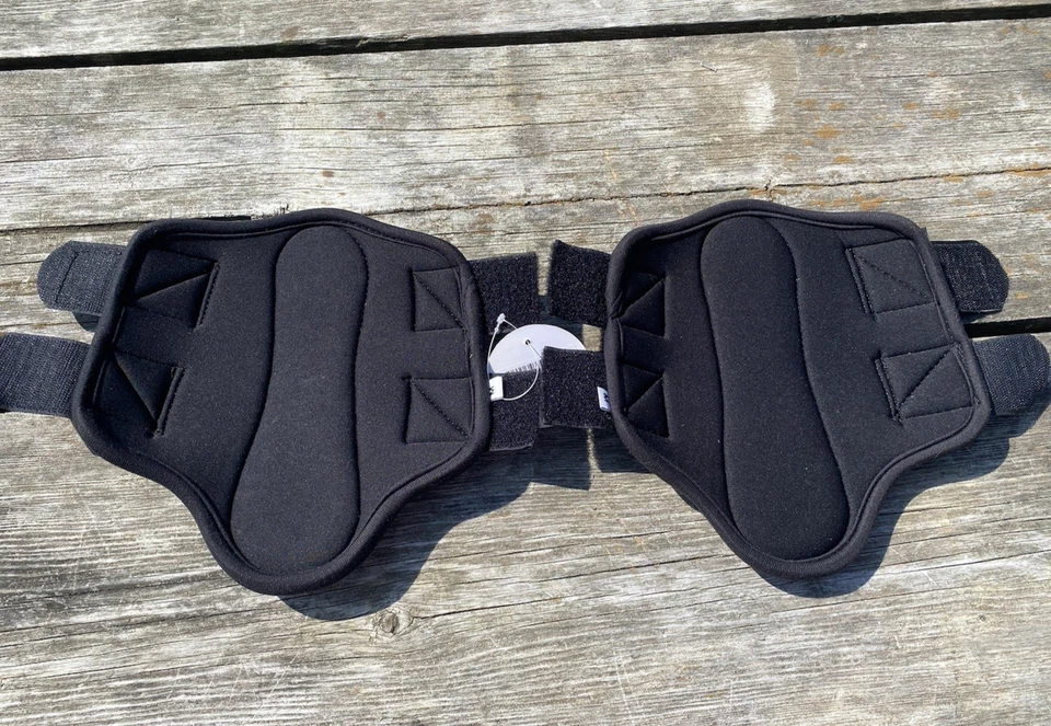 Turn Two Negro Neopreno Férula/Botas Deportivas con Filigrana Rosa Cuero M Caballo Foto 4 de 4