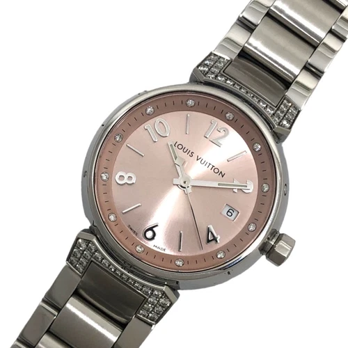 LOUIS VUITTON（LV） OROLOGIO DA POLSO UOMO LOUIS VUITTON Q121Y TAMBOUR QUADRANTE ROSA SS QUADRANTE ROTONDO SWISS MADE