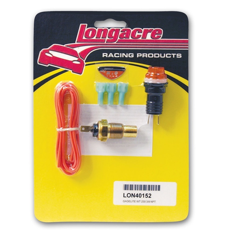 Longacre Gagelites Warning Light Kit - 230º Water Temp 3/8 Longacre Gagelites Warning Light Kit - 230º Water Temp 3/8
