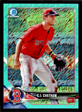 2018 Bowman Chrome Prospects C.J. Chatham Aqua Shimmer Refractor #BCP117 -/125
