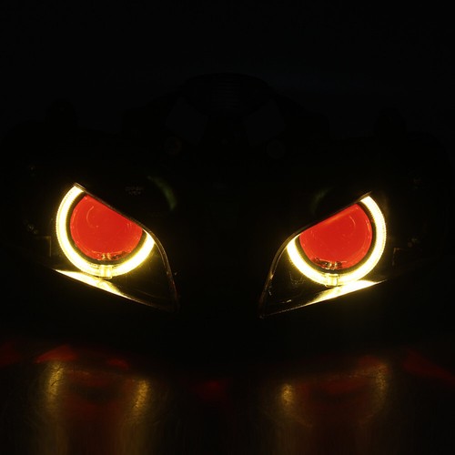 Customized LED Headlight Assembly w/Angel Devil Eye for Honda CBR600RR 2003-2006 - Bild 18 von 24
