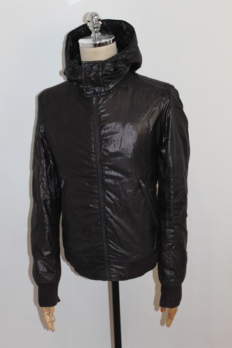 Men's DIESEL Brown Hooded Coat Jacket Size M/L - Picture 4 of 13