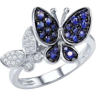 Ring Fingerring Sterlingsilber  Zirkonia Steine Echtschmuck Damenschmuck - Bild 1 von 2