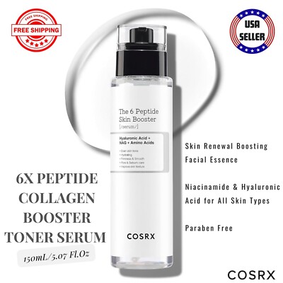 COSRX 6X Peptide Collagen Booster Toner Serum 150mL-Korean Skincare for All Skin