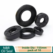 Oil Seal Metric Size Rotary Shaft Seal Lip Seal Nitrile 155mm Shaft (pack of 10)