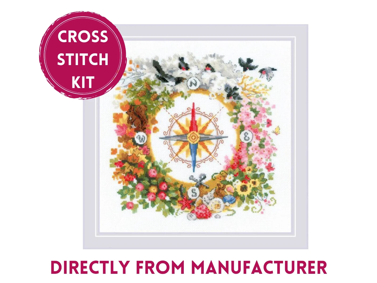 Kit 1881 Compass- Nature Wreath Of Different Seasons