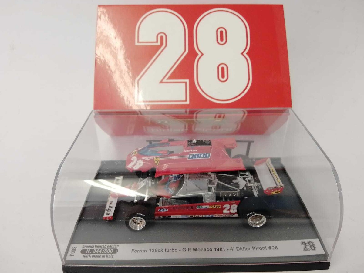 Miniature 1/43 Brumm Gilles Villeneuve GP Monaco 1981 édition limitée