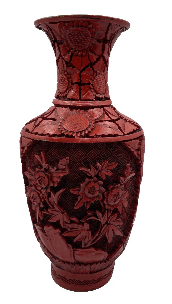 彫刻入り真鍮花瓶　中国美術　銅花瓶　宣徳　在銘　骨董品 彫刻入り真鍮花瓶 中国美術 銅花瓶 宣徳 在銘 骨董品