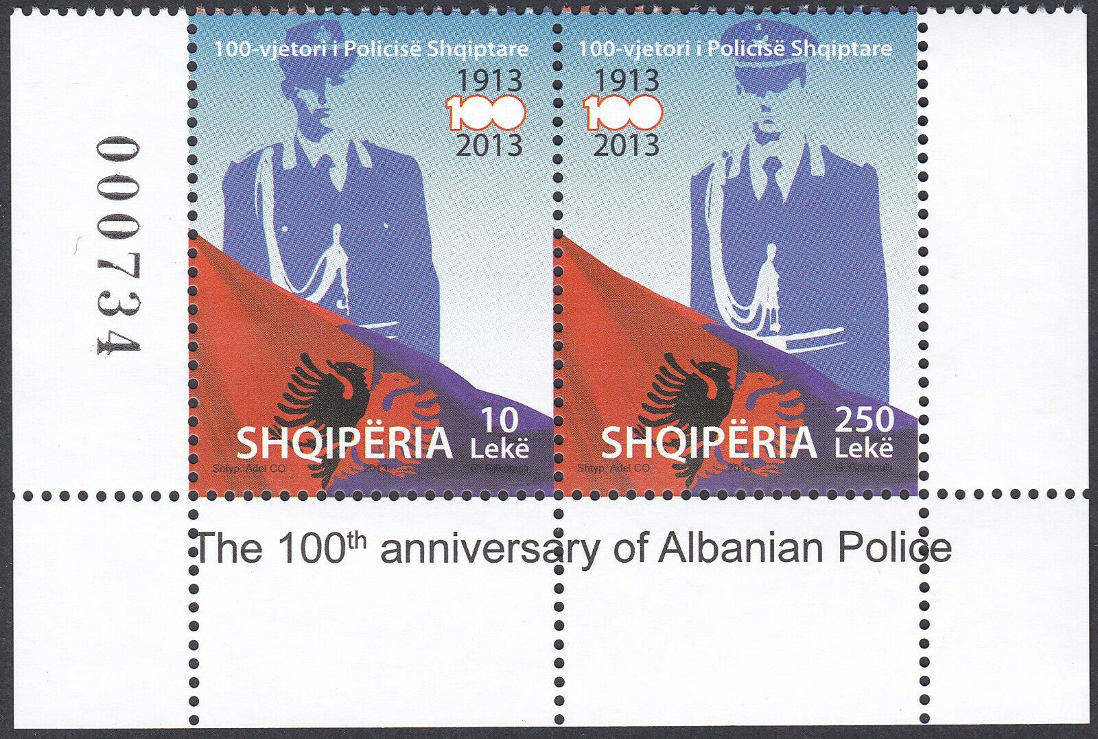 Albania Some reservation Alternative dealer 2013 MNH Complete Set Scot Albanian Centenary Police