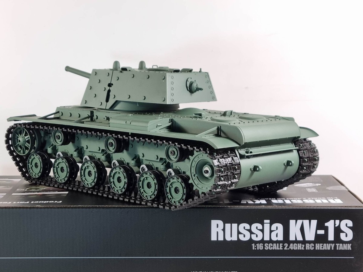 Henglong 1/16 Soviet KV-2 RC Panzer – Metallketten, BB-Shooter, Rauch & Sound, TK7.0 Infrarot-Kampfsystem
