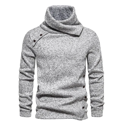 British Style Mens Casual Pile Neck High Collar Long Sleeve Pullover Top Sweater - Bild 8 von 28