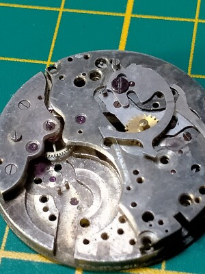 Landeron 51 Chronograph Watch Movement. Switzerland. Incomplete