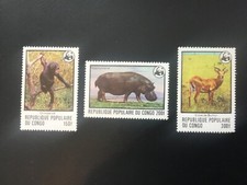 ICOLLECTZONE People’s Rep of Congo 456-458 WWF VF NH