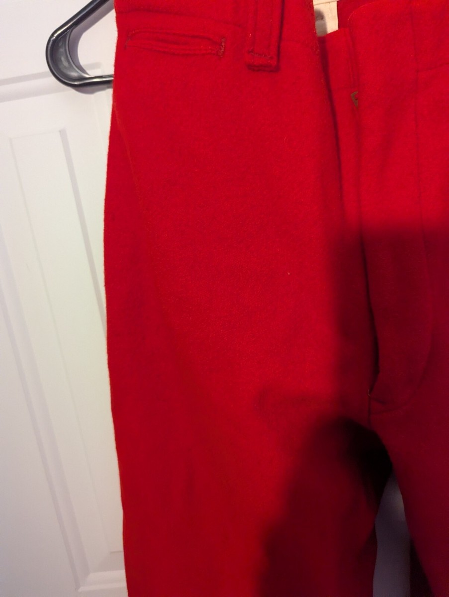 Vintage 1950's Chippewa Falls Woolen Mill Solid Red Hunting