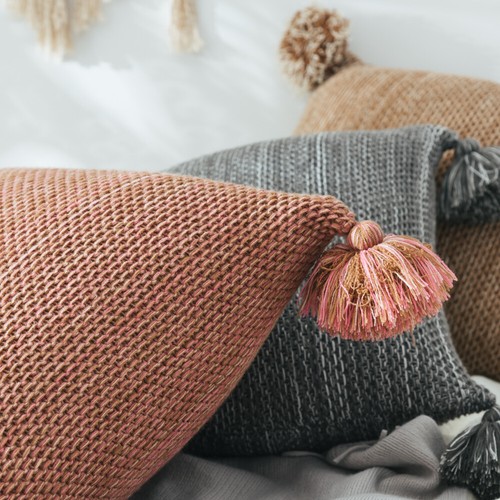 Tassel Knitted Cushion Cover Pompom Pillow Covers Sofa Bed Pillowcase Home Decor - Picture 50 of 76