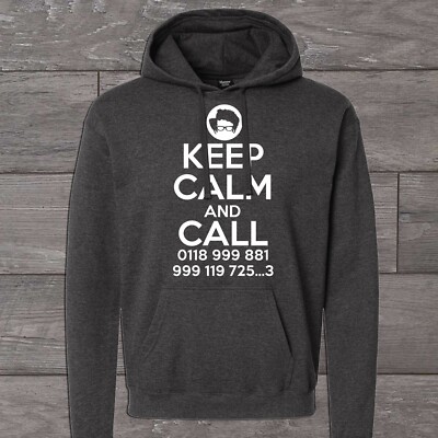Keep Calm And Call 0118 999 881 999 119 725.. 3 Hoodie Unisex Moss IT Crowd