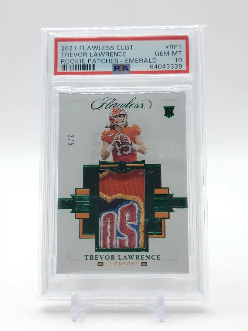 Trevor Lawrence Panini Flawless Collegiate Rookie Patches #RP1 Emerald