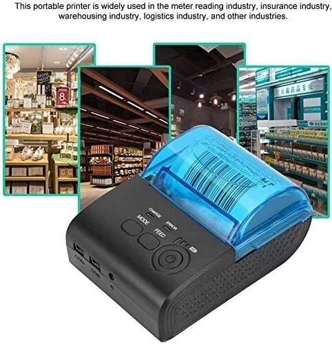 Mini Bluetooth Thermal Printer 58Mm, Shipment Label Maker Receipt Printer - Image 3 of 4