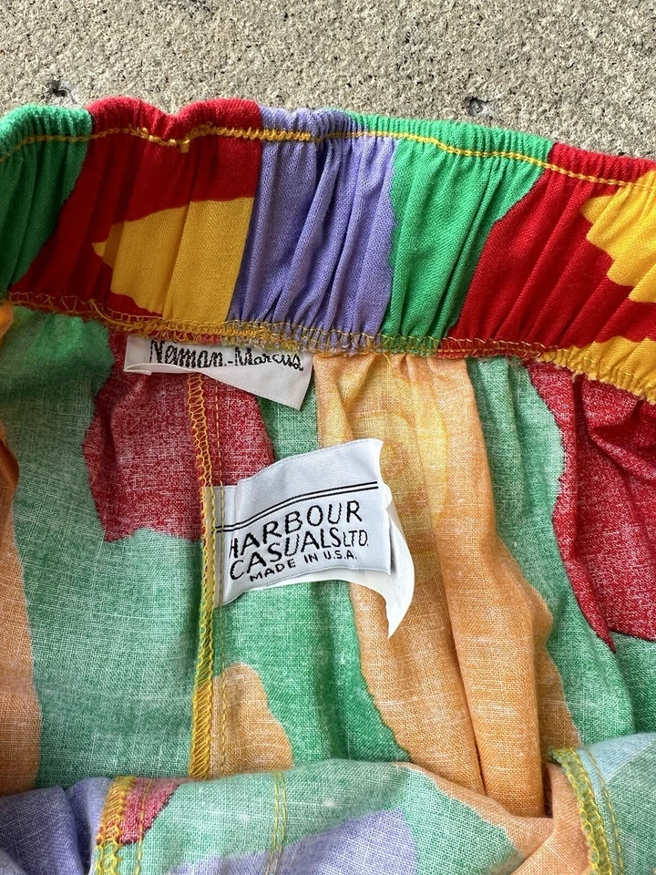 Vintage Neiman Marcus Shorts Union Made Harbour Casuals 22 Inch Waist Inseam 6.5 - Image 4 of 4