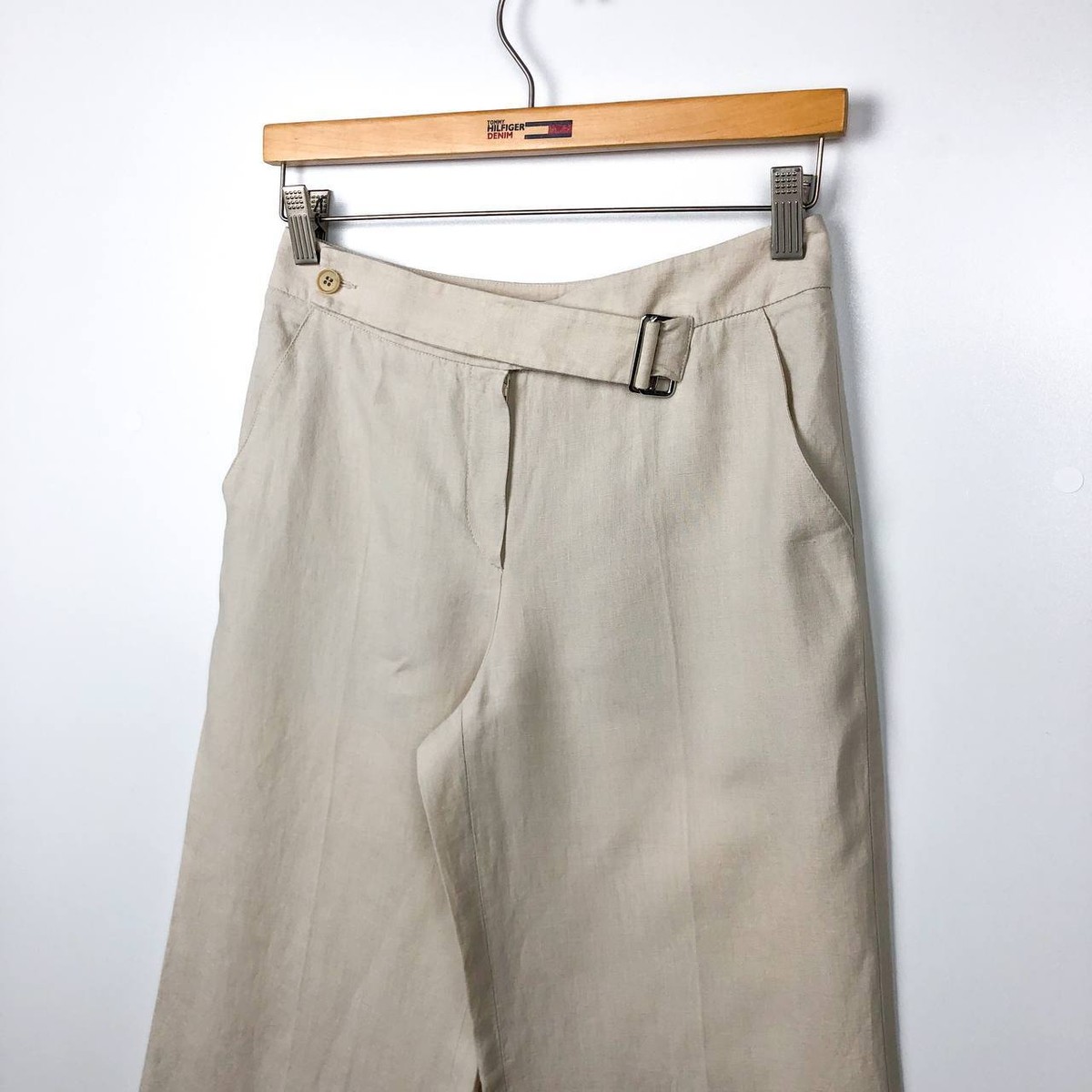 パンツ EMPORIO ARMANI 100% Linen Pants Emporio Armani Men's Superfine Linen Blend Trousers, Navy