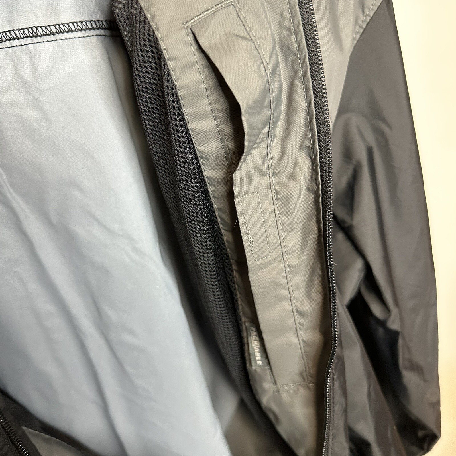 Columbia Mens Glennaker Lake Packable Jacket Rain Windbreaker Gray Sz Large Tall