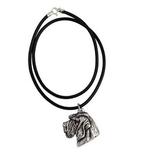Italian Spinone, Spinone Italiano, Bracco Spinoso - Necklace with dog, silver-pl