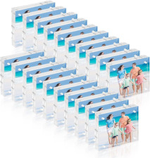 3X3 Acrylic Frames 20 Pack, 20Mm Double Sided Magnetic Picture Frames Clear Pict