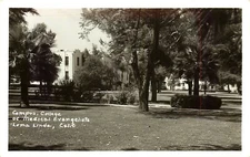 COLLEGE OF MEDICAL EVANGELISTS, LOMA LINDA, CALIFORNIA, RPPC, VINTAGE POSTCARD