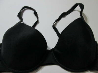 Gap Size 34D Bra Black Underwired Lined T-Shirt Sheer Adjustable Lingerie