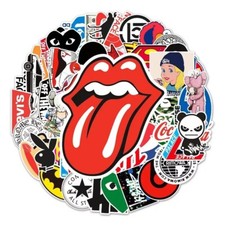 Random Logo Stickers Vinyl Decal Non Repeating Fun Humor Signs Pack Lot 57pc 1