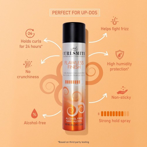 Curlsmith Flawless Finish Curl Enhancing Hairspray Firm Strong Hold 283ml - New - Picture 3 of 9
