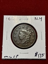 1827 1c N-4 Coronet or Matron Head Large Cent Free Shipping