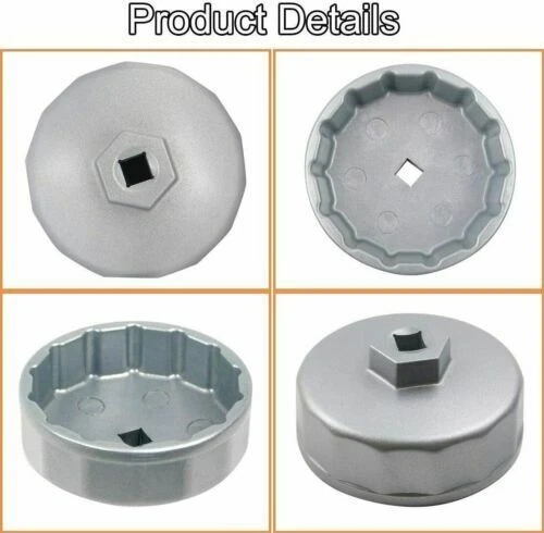 Herramienta de extracción de llave de filtro de aceite 74 mm 14 flautas para Volkswagen, Mercedes Benz, VW Foto 4 de 4