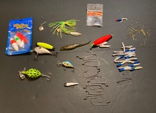 Lot Of Mixed Fishing Lures Rapala Crainkbait Buzz Plug Bobbbers Hooks Weights